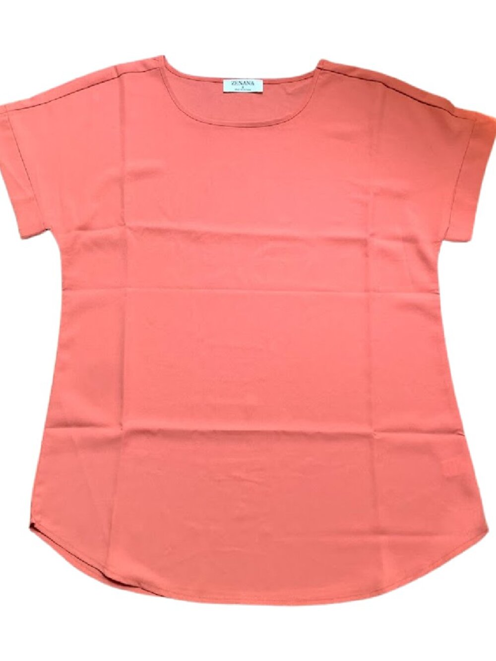 NWT Ash Copper Rolled Sleeve Boat Neck Top